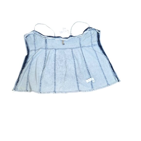 ๐ Denim Co. Zip-Front Acid Wash Denim Mini Dress โ Size 8 US โ EUC - Picture 5 of 10